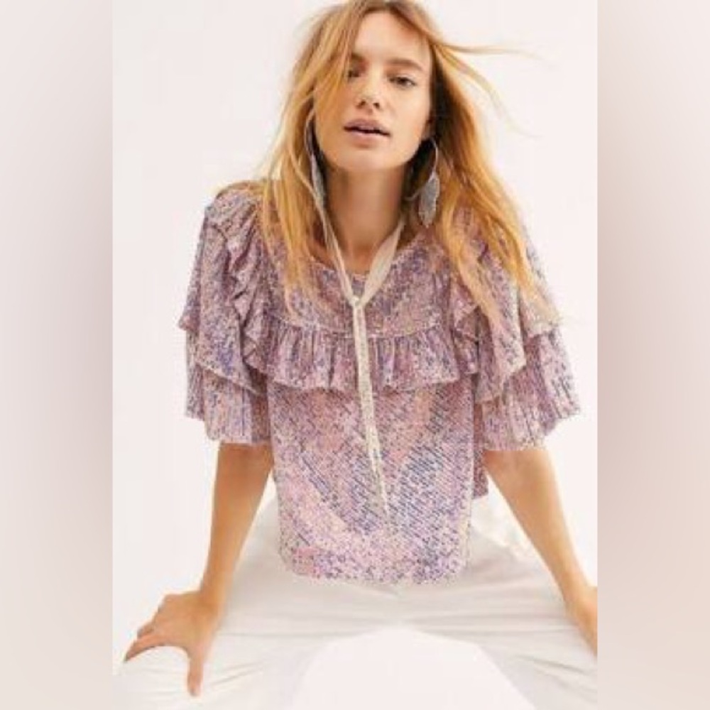Free People Dance Floor Top in pink